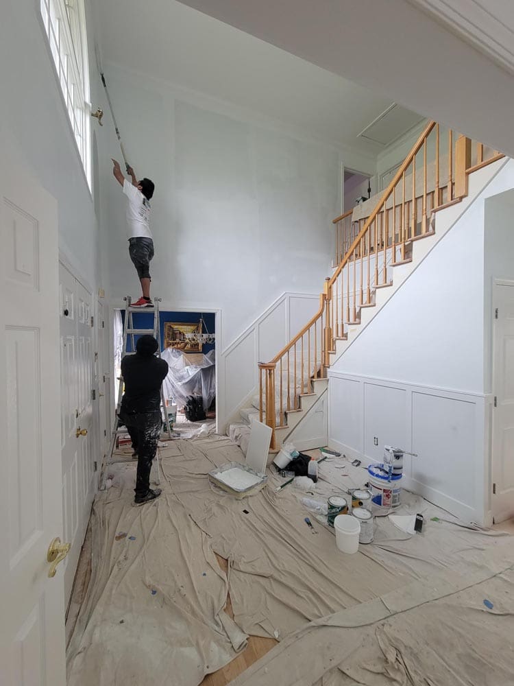 interior painting prep by NJ painting contractor in Ocean County